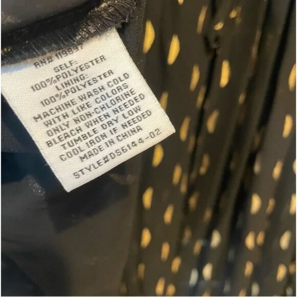 Collective Concepts Metallic Cocktail Maternity Party Dress Black Gold Women's S - Picture 9 of 11